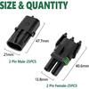 Kikerike 286Pcs 25 Kits Waterproof Automotive Electrical Connectors 2 Male&Female Pin 22-14AWG Wire Harness Spark Plug Connector Terminals Plug Kit