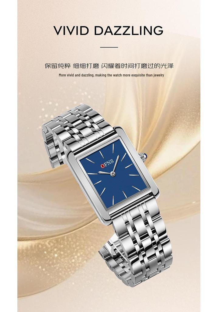 Oufani Women's Waterproof Roman Square Quartz Wristwatch