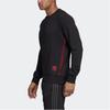Adidas Casual Sports Series MUFC SSP CR Sweatshirt DP2328 Seitenbuchstaben-Print Rundhalsausschnitt Langlebig Langärmlig Herren-Sweatshirt Schwarz DP2328