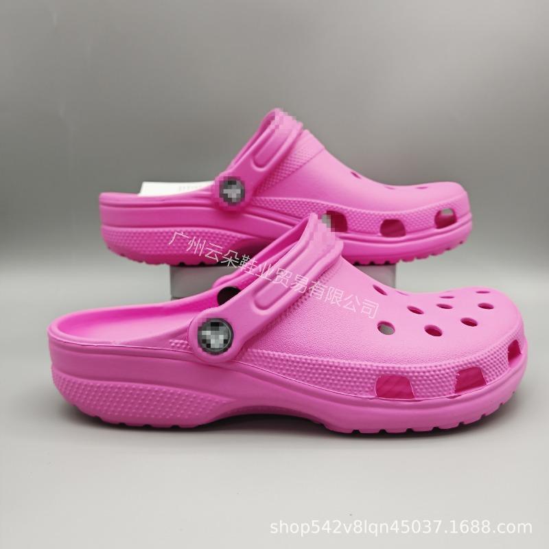 Men's and Women's Beach Shoes Baotou Sandals Outer Wear Couple's Casual Versatile Breathable Hole Shoes Beach Non-slip