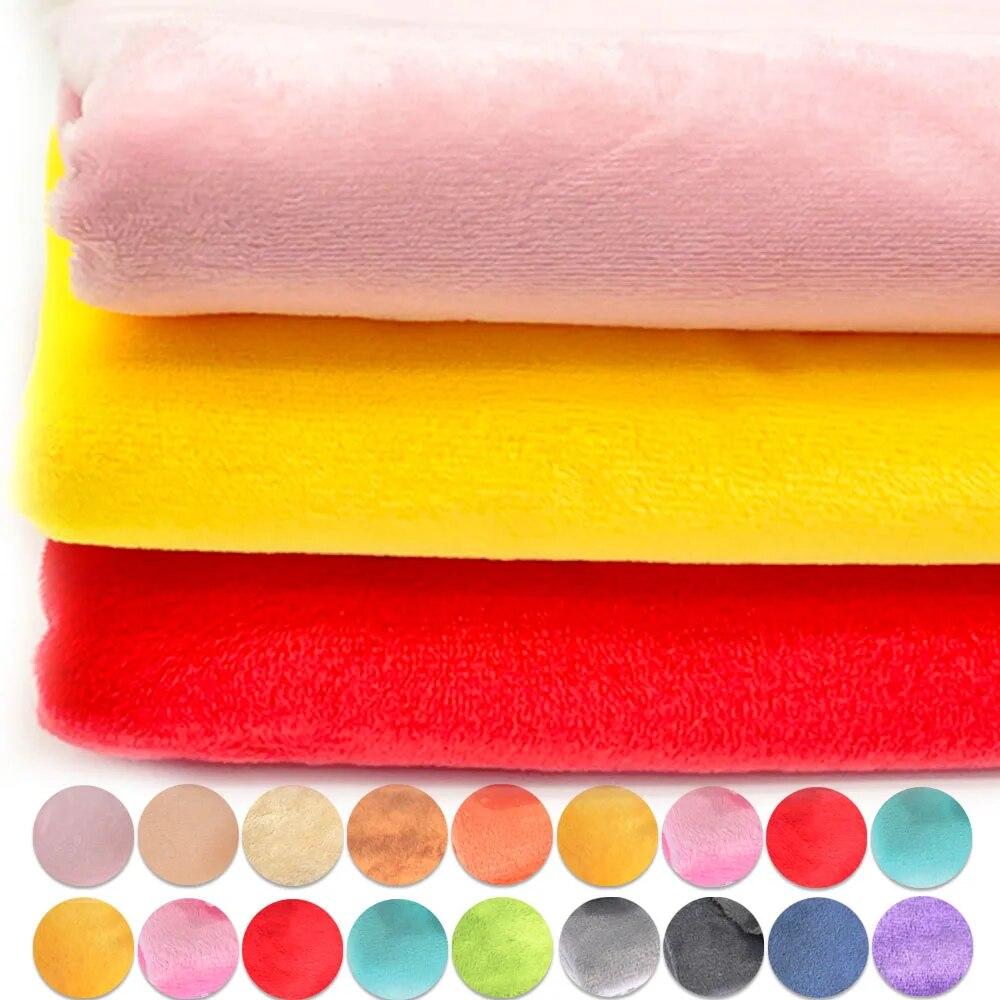Minky Fabric Super Soft Plush Velvet Fabrics Diy Handmade Home Textile Toy Doll Apparel Cushion Pillow Blanket Material