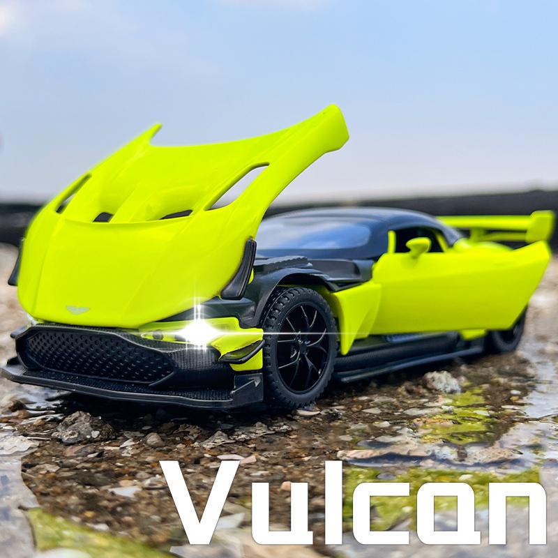 

1:32 Aston Martin Vulcan V12 Суперкар Модель из сплава Игрушечный автомобиль Литье под давлением Звук и свет Автомобильные игрушки для детей Автомобиль