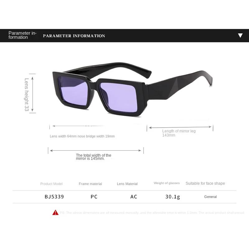 2pcs Square Vintage Sunglasses Women Designer Sun Glasses Fashion UV400 Protection White Popular Outdoor