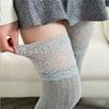 Over Above Knee Socks Womens Lace Stockings Warm Winter Ladies Girls Black White Long Thigh High Knitting Cotton Socks  New