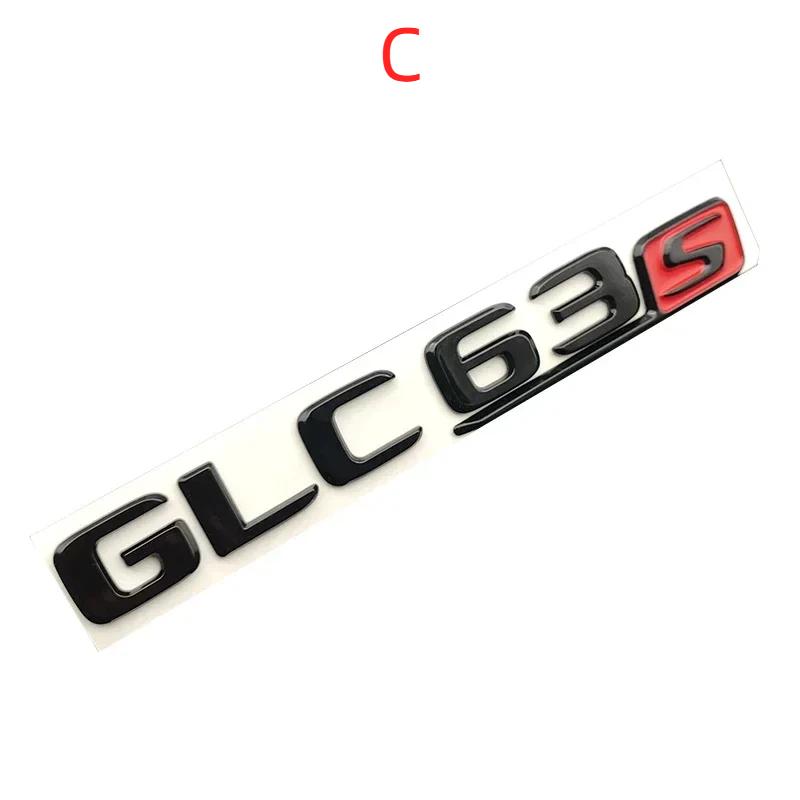

3d ABS Chrome Black Logo GLC63S Emblem Letters Sticker Car Trunk Badge Decal For GL/C 63S A/MG G/LC 63 S Accessories C