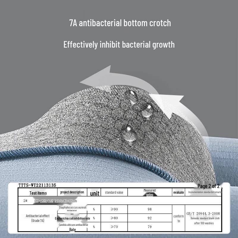 Langsha Men's 7A Antibacterial Cotton Boxer Briefs