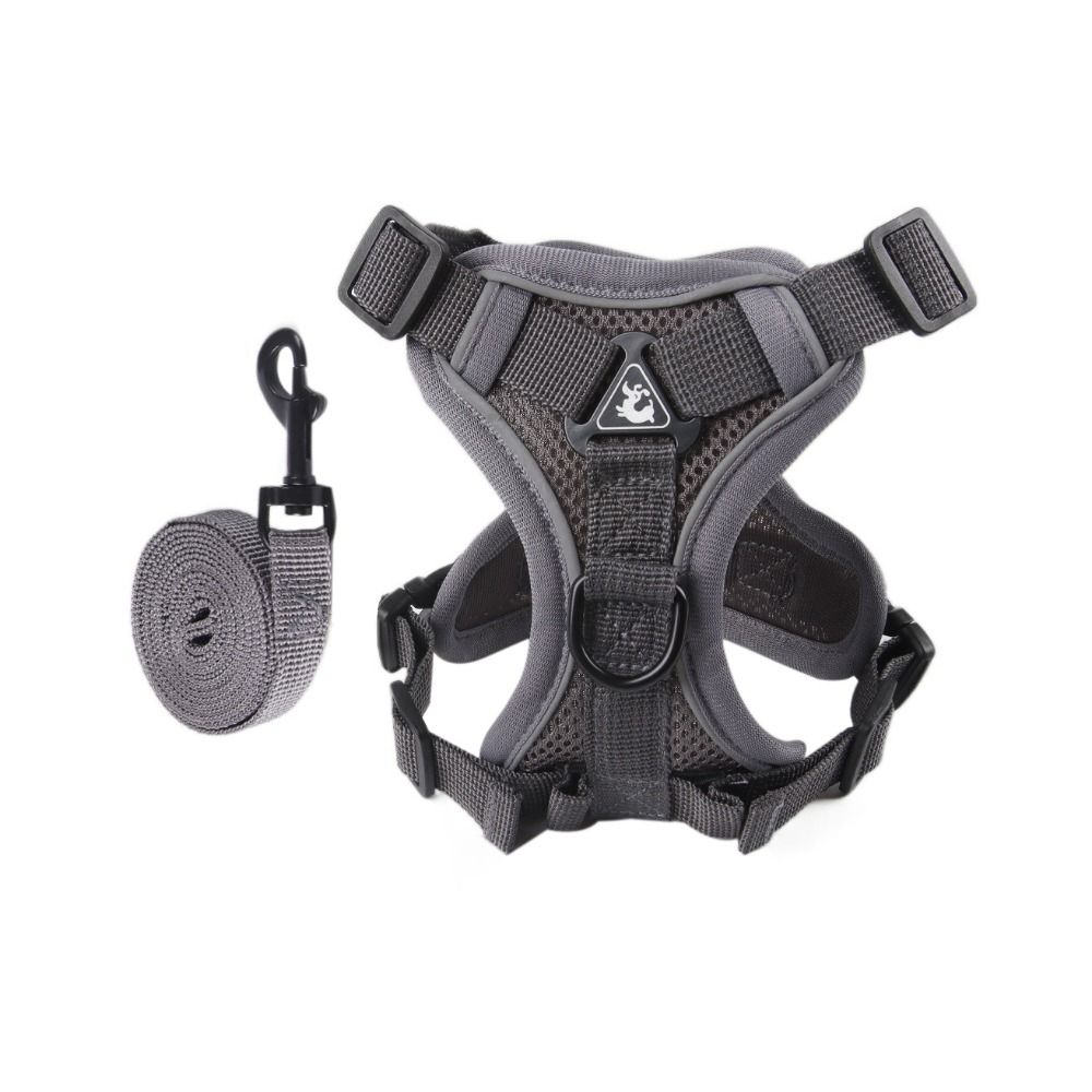 

Регулируемая шлейка-жилет для собак, светоотражающая нагрудная шлейка для питомца, практичные нагрудные шлейки для выгула собак XL серый