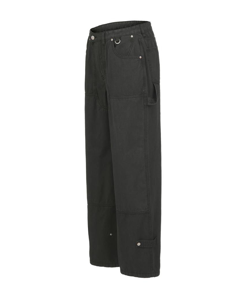 THEVINYLHOUSE Dyed Double Knee Pants Charcoal (Vh2Dsupa10A)