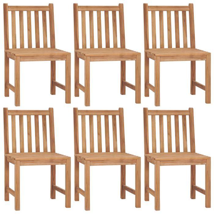 VidaXL Lot de 6 Chaises de Jardin avec Coussins, Sièges de Terrasse, Chaises de Salle à Manger, Meubles de Patio Extérieur, 3073135