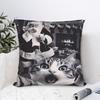 Cat Selfie with Santa Xmas  Pillow Case  Soft Pillow Cover Kawaii Pillowcases For Living Room Chair
