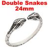 Stainless Steel Snake-Shaped Penis Cock Ring Delayed Ejaculation Erection Ring Semen Locking Rings Glans Massage Sex Toy for Men