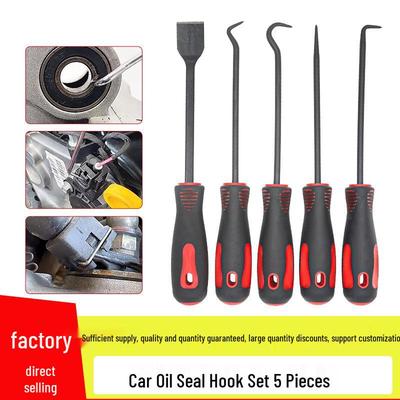 5-Piece Car Oil Seal Hooks & 4-Piece Seal Puller Set: O-Ring Seal Screwdriver Auto Repair Tools