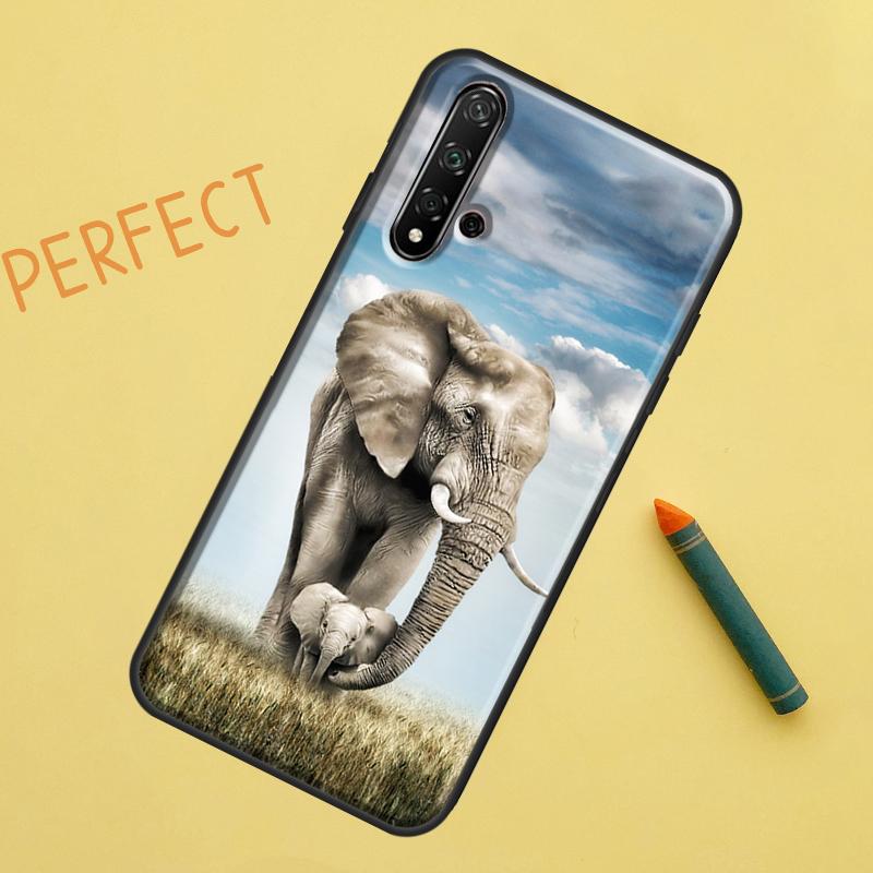 Elephant Baby Nature For Huawei Nova 8i 12i 11i 12s Y73 Y72 Y61 Y91 Y90 Y70 Y60 9 10 SE P30 P40 Lite P60 Pro Case
