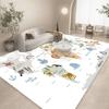 Animal World Map Carpet for Bedroom Living Room Home Sofa Children's Bedroom Kids Large Floor Mat Gifts Home Decoration Rug