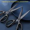 Ergonomic Office Scissors Anti Metal Blades For Gummed Materials Fabric Threads Paper Cutting Nice Stainless Steel Construction Soft Comfort Handle