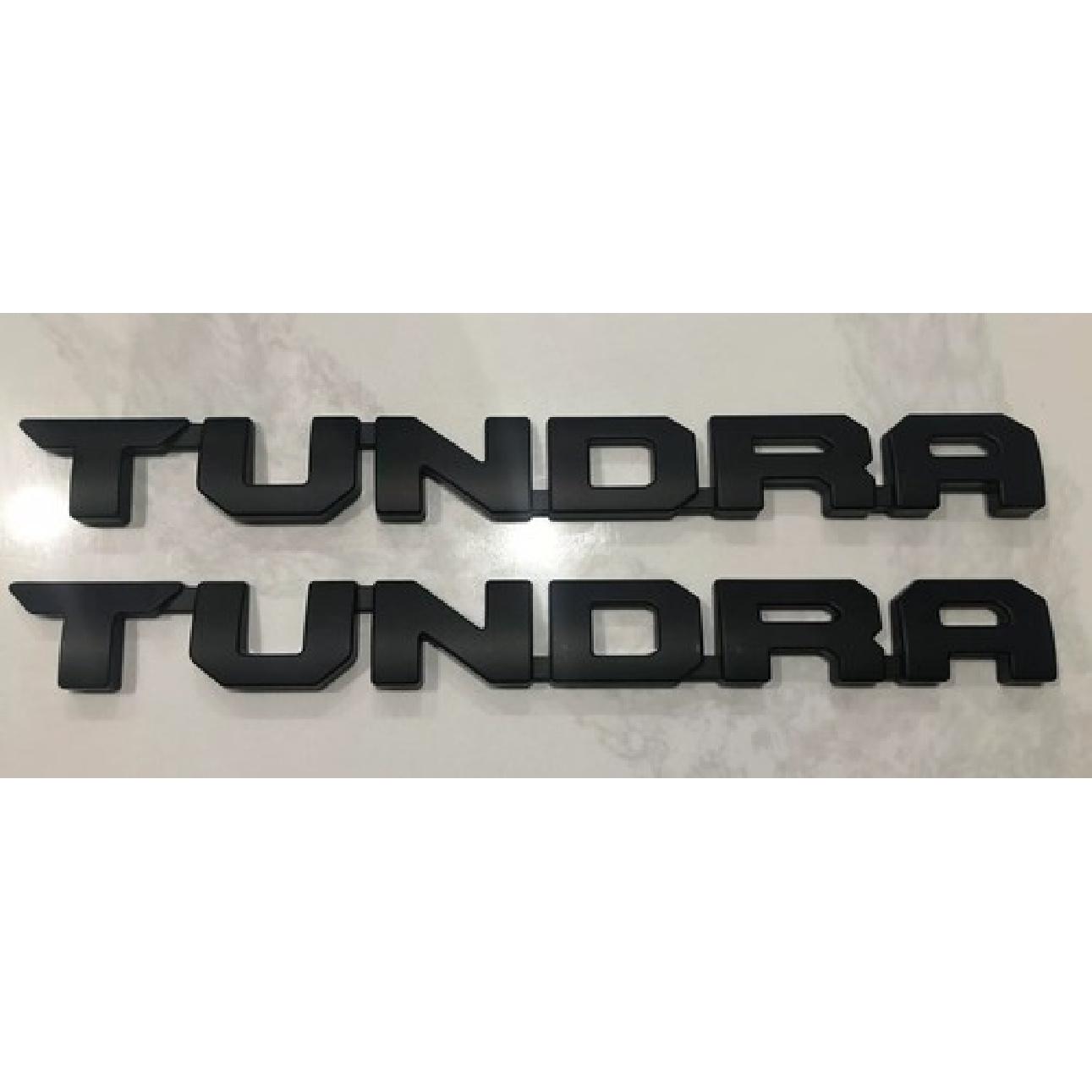 For TUNDRA Letter Door Emblem Nameplate Matte Black (Fits Toyota Tundra 2014-19)