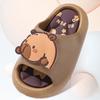 Thickened Cartoon Animal Slippers PVC Children's Bathroom Sandals Cute Capybara Slippers  Boys
