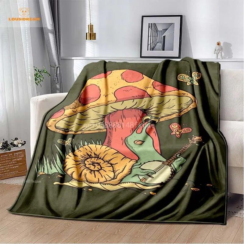 Anime Green Frog Designová deka s velkými očima Měkká přehoz přes postel Plážový teplý cestovní povlak pro děti Chlapci Dívky Dárek