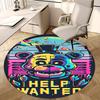 Freddy Fazbear,Help Wanted Sign Chair Mat Round Rug Office Carpet, Machine Washable, Non Slip, Suitable for Living Rooms, Bedrooms