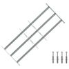 Window Security Grille with 3 Horizontal Bars 3 Pcs