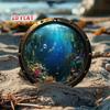 Vintage Nautical Metal Wall Art Round Porthole Sign Underwater Fish Coral Decor