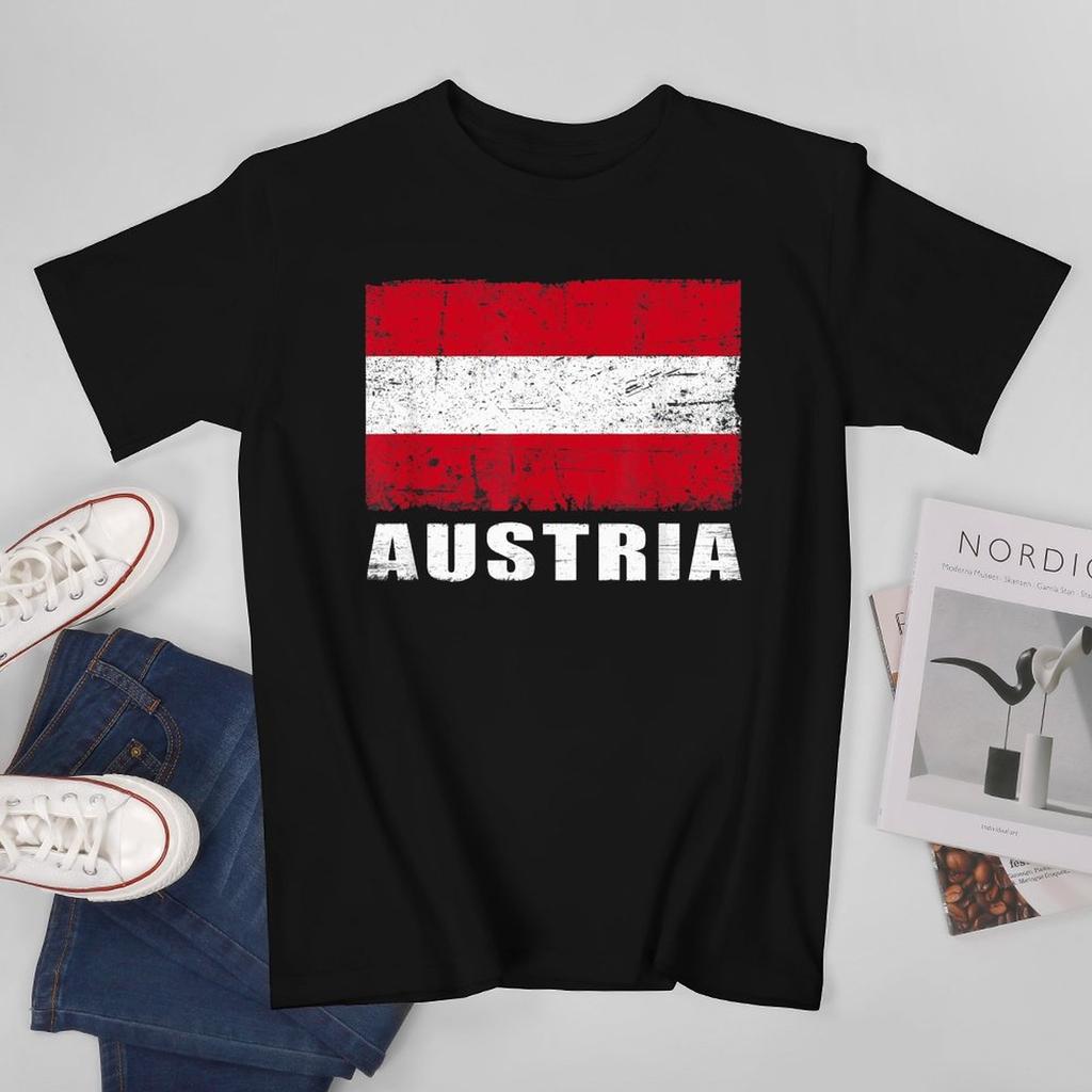 More Design Austria Flag Austrian Unisex Tshirt Tees Tshirt Oneck T Shirts Unisex Boys Clothing 100 Cotton