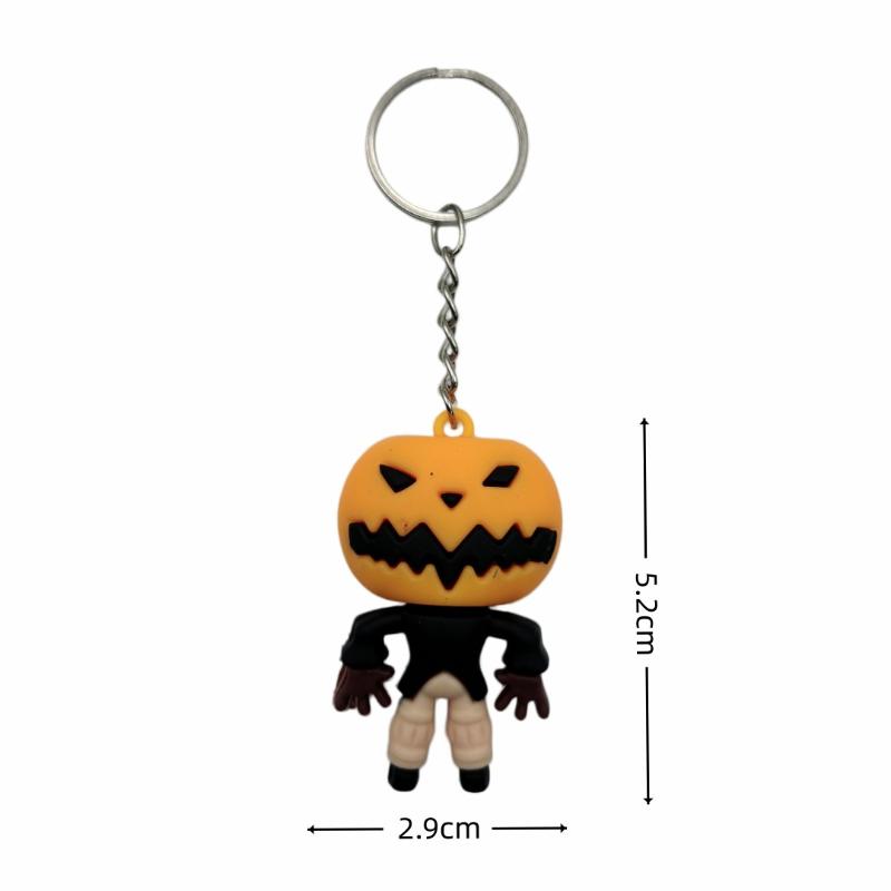 Halloween Cat Bat Spider Keychain Black Animal Keyring Pendant For Party Gift Jewelry Accessories