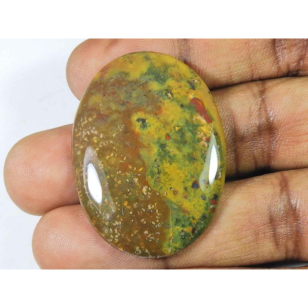 54Cts. Natural Affrican Bloodstone Oval Cabochon Loose Gemstone 30X42X05 MM SK-1822