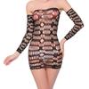 New Sex Underwear Petal Jacquard Short Skirt Onesie Off-the-shoulder Long-sleeved Elastane W