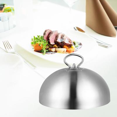 Stainless Steel Anti Oil Splashing Cover 26Cm Teppanyaki Dome Lid For Steak Cooking Restaurant Home Kitchen Serving