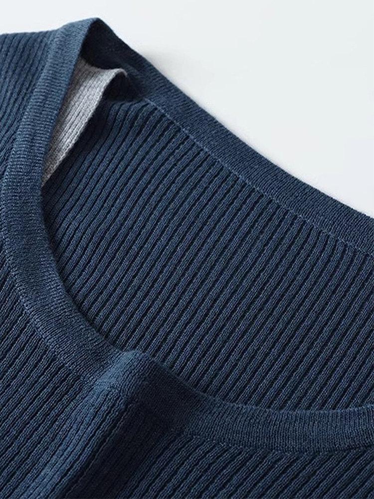 2026 Spring Women's Asymmetrical Patchwork Ribbed Knit Sweater - Slimming Two-Piece Look