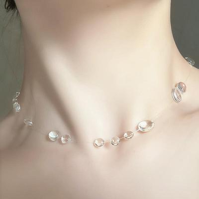 Morning Dew Crystal Beaded Choker - DIY Handmade Transparent Clavicle Necklace