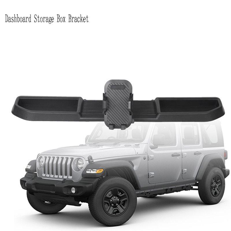 A28G-Phone Holder For Car Center Console Dashboard Storage Box Bracket For Jeep JL JLU Wrangler JT Gladiator 2024 2025
