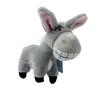 Stubborn Donkey Cartoon Plush Toy & Keychain: Black Donkey with Big Tooth Pendant