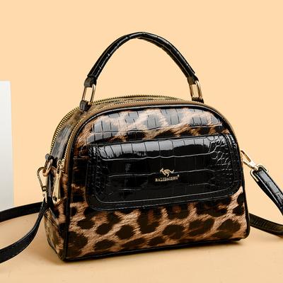 New Fashionable Women's Handbag One Shoulder Crossbody Bag Leopard Print Bag