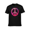 Sweet Pink Peace Sign TShirt Casual Pattern Print Tee Shirt