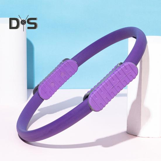 Inel Pilates pentru Femei cu Mânere Anti-alunecare pentru Tonifierea Picioarelor, Exerciții pentru Partea Interioară a Coapselor și Planșeul Pelvin, Cerc Yoga, Echipament Fitness pentru Gimnastică Acasă