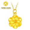 Shuibei 999 Fine Gold Slim Waist Necklace: 3D Hard Gold Women's Pendant Charm, Popular Live Broadcast Hot Seller.