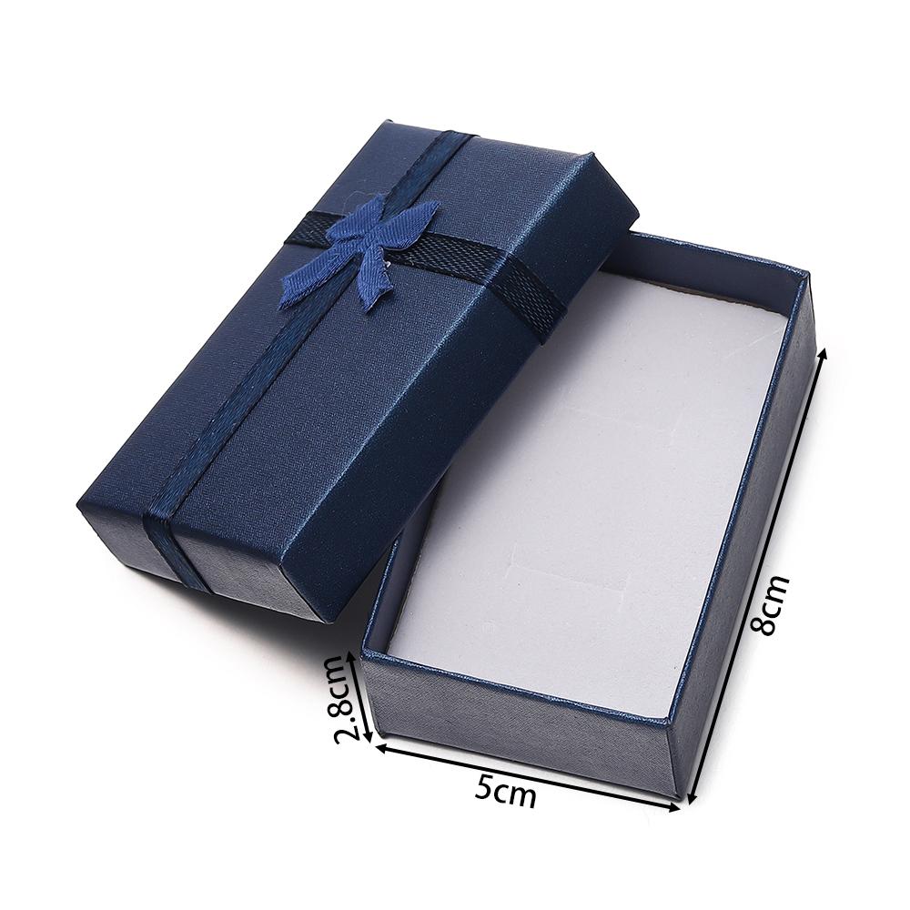 1pc High Quality Paper Ring Necklace Square Box Jewelry Necklace Earrings Rectangular Package Gift Box