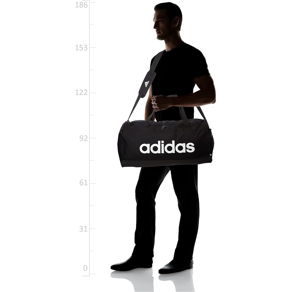 adidas Essentials Logo Duffle Bag 60202 Black/White (GN2034)