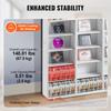 Media Storage Cabinet 9 Layers Adjustable DVD Shelves Holds 756 CDs White