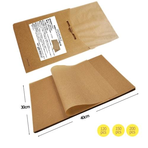 Desirable Eco-Friendly Unbleached Cooking Sheets, 200 Sheets, Made with Natural Materials, Unbleached Kraft Paper for Oven Baking, Cooking, Grilling,