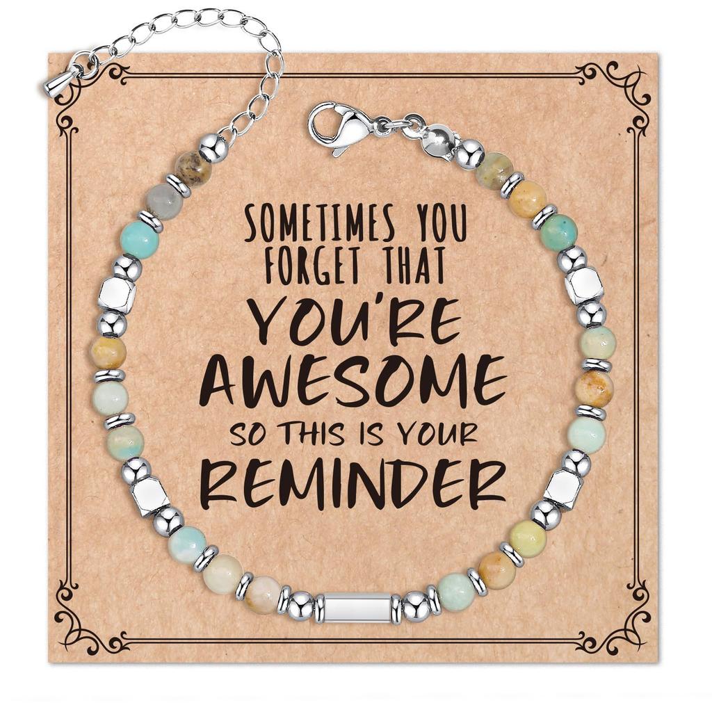 JYL TS Bracelet Letter Heart  Set Stackable Friendship & Personalized Luck