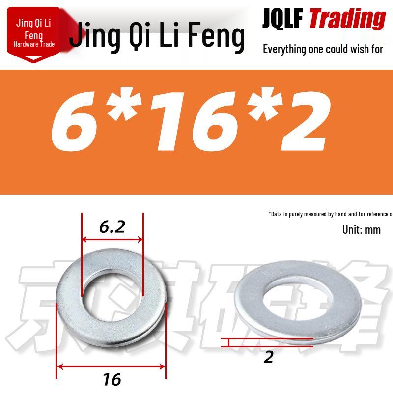 4.8 Grade Galvanized Flat Washer, M3-M14, Thickened Iron Gasket