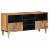 TV Stand with Shelf Natural 100 X 33 X 46 Cm Solid Mango Wood
