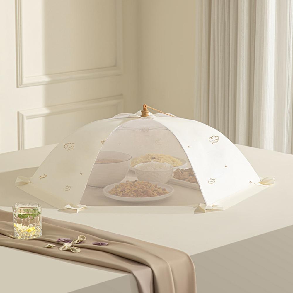 Foldable Food Net Umbrella Shape Dish Tent Anti Mosquito Mesh Food Cover  Kitchen
