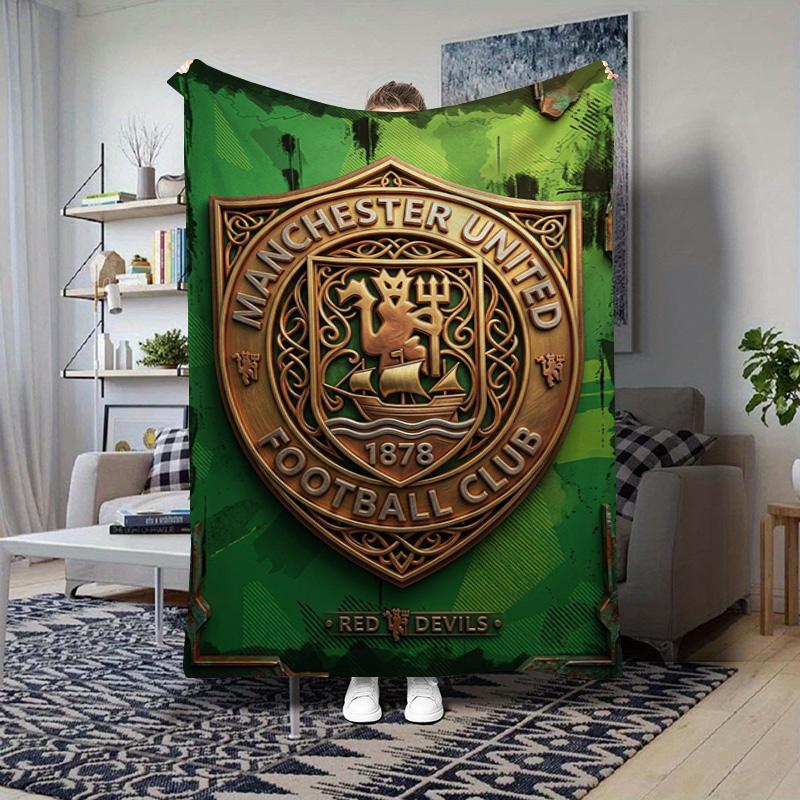 Manchester Crest Artwork Blanket Sofa Blanket Blanket Digital Printing Sheet Office Rest Blanket