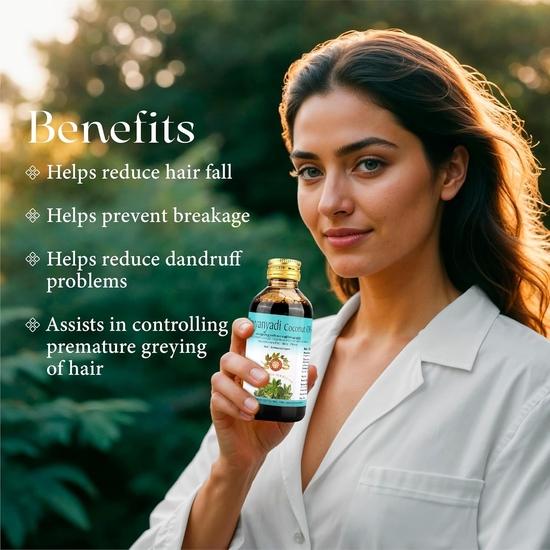 Kayyanyadi Coconut Oil Nourishes and Renews Your Hair | Controls Hair Fall, Split Ends, Breakage | Supports Healthy Hair Growth |