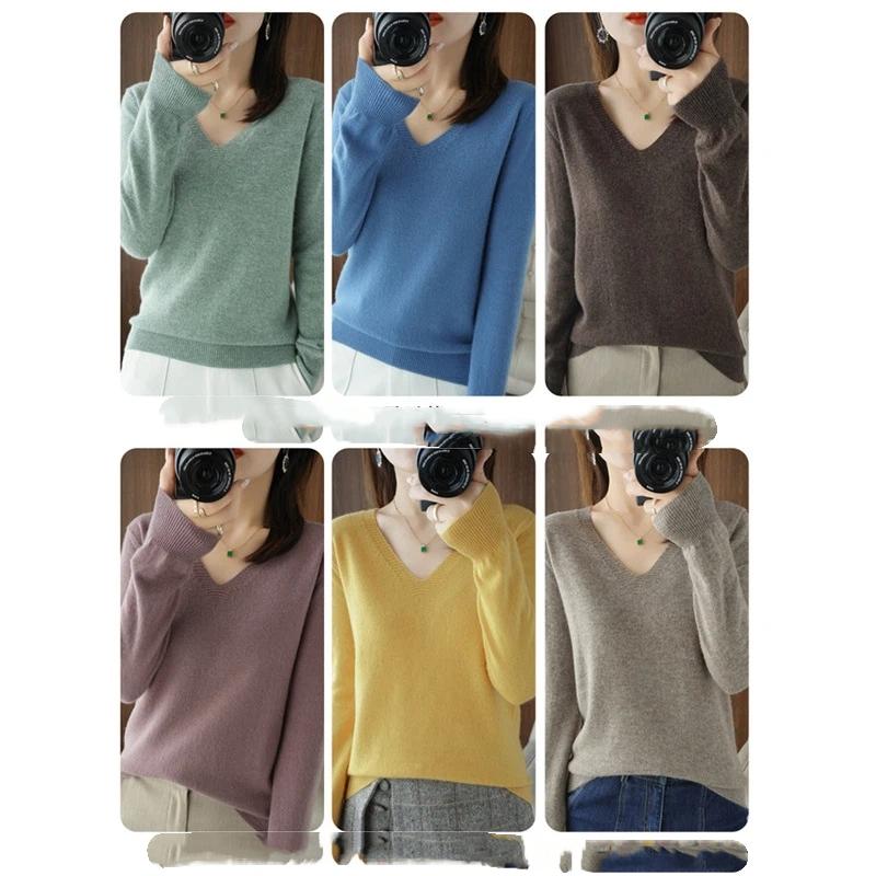 Women's Autumn And Winter Long Sleeved Knitted Top Base Shirt