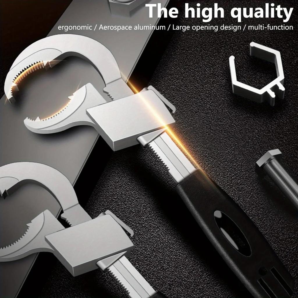 1Set Adjustable Double-Ended Wrench Universal 3 in 1, Disassembly Assembly Faucet Valve Connecting Pipe Shower Head